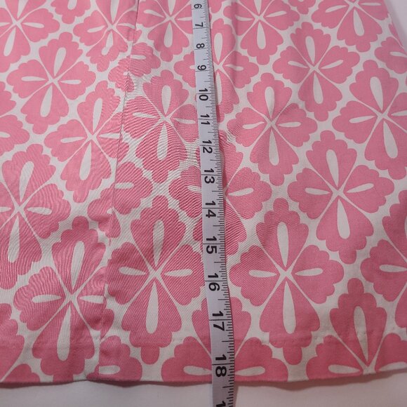 HBA Pink & White Geometric Print Skirt with Built-In Shorts – Size 10 - Picture 10 of 10